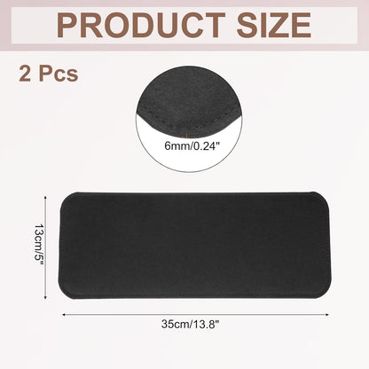 2Pcs Felt Base Shaper, 13.8x5 Inch Rectangle Bag Bottom Shaper Pad Bag Cushion Base Purse Liner Board Insert Arc Corner for Handbags Tote Crossbody Bag Backpack, Black