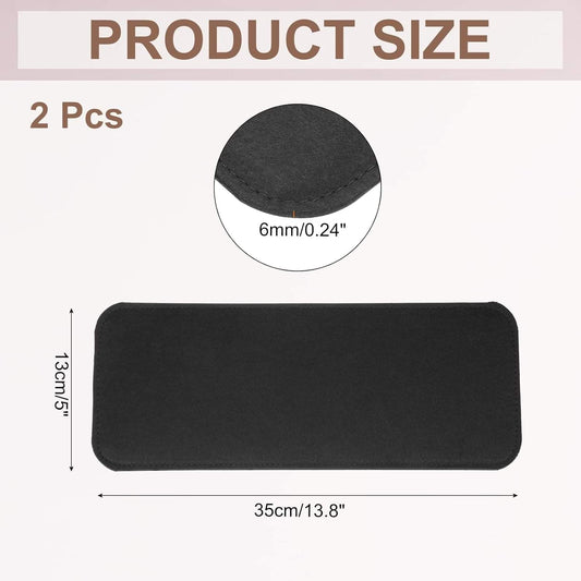 Black felt bag bottom shaper rectangle pad insert with rounded ends