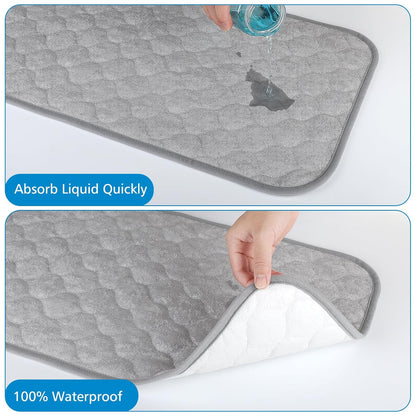 3 Pack Waterproof Changing Pad Liners, Reusable Portable Diaper Changing Pad Covers
