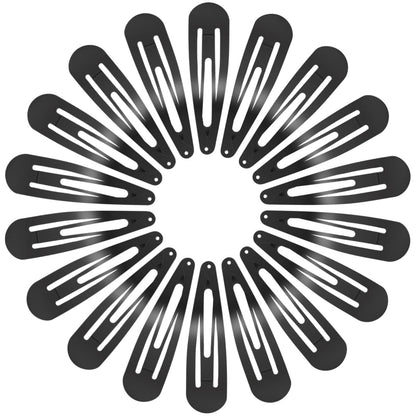 30 Pcs Snap Hair Clips, 3.1 Inch Big Size Barrettes Women No Slip Metal Snap Hair Clips Large Hair Pins(Black)