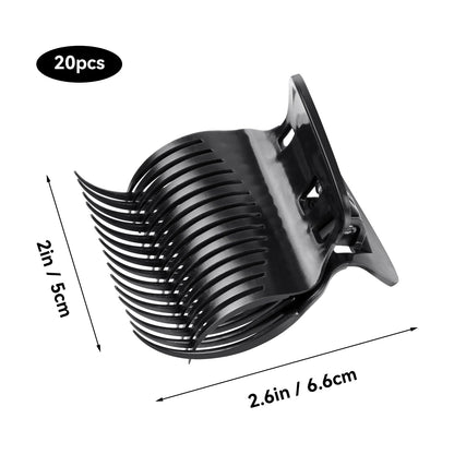 20 Pcs Hot Roller Clips for Hair, Curler Claw Clip for Women Hair Section Styling (Black, 2inch)