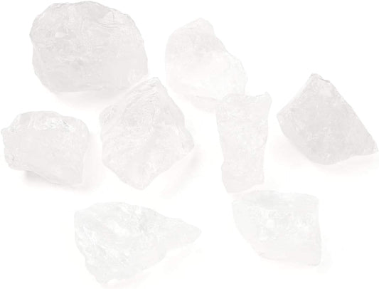 Clear quartz rough stones, natural white crystal pieces for DIY, wire wrapping