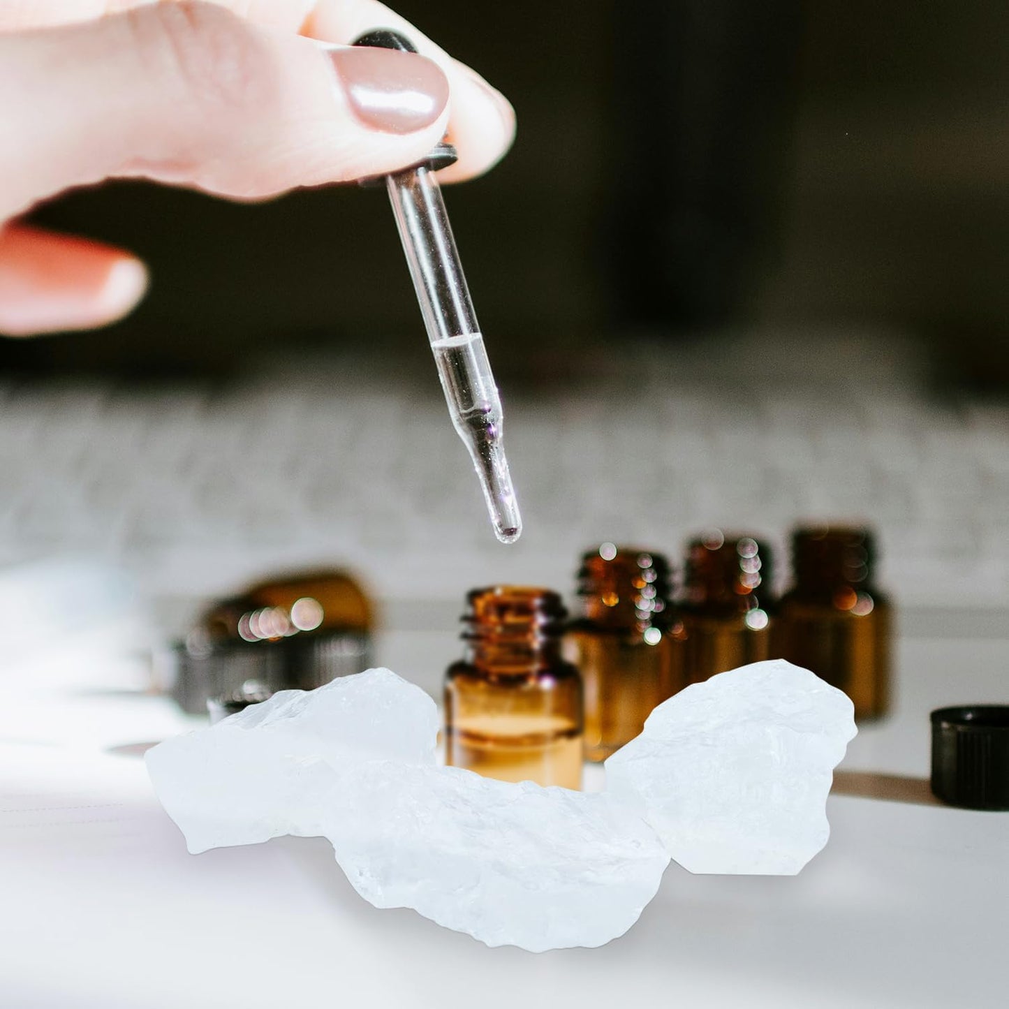 0.55 lb Natural Raw Stones Rough Stones Crystal 1.25-2.0" Healing Crystals for DIY, Tumbling, Wire Wrapping, Meditation, Decoration, Fountain Rocks (Clear Quartz)