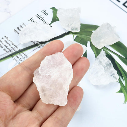 0.55 lb Natural Raw Stones Rough Stones Crystal 1.25-2.0" Healing Crystals for DIY, Tumbling, Wire Wrapping, Meditation, Decoration, Fountain Rocks (Clear Quartz)