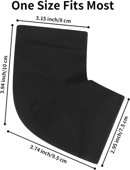 3 Pairs Moisturizing Heel Socks for Dry Cracked Feet, Gel Repair Moisture Spa Socks for Women Dry Cracked Heels Overnight (Regular)