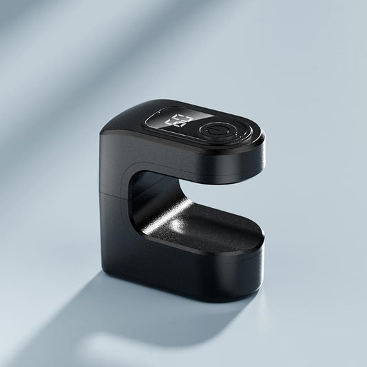 LED UV nail lamp with digital display and timer, black desktop base