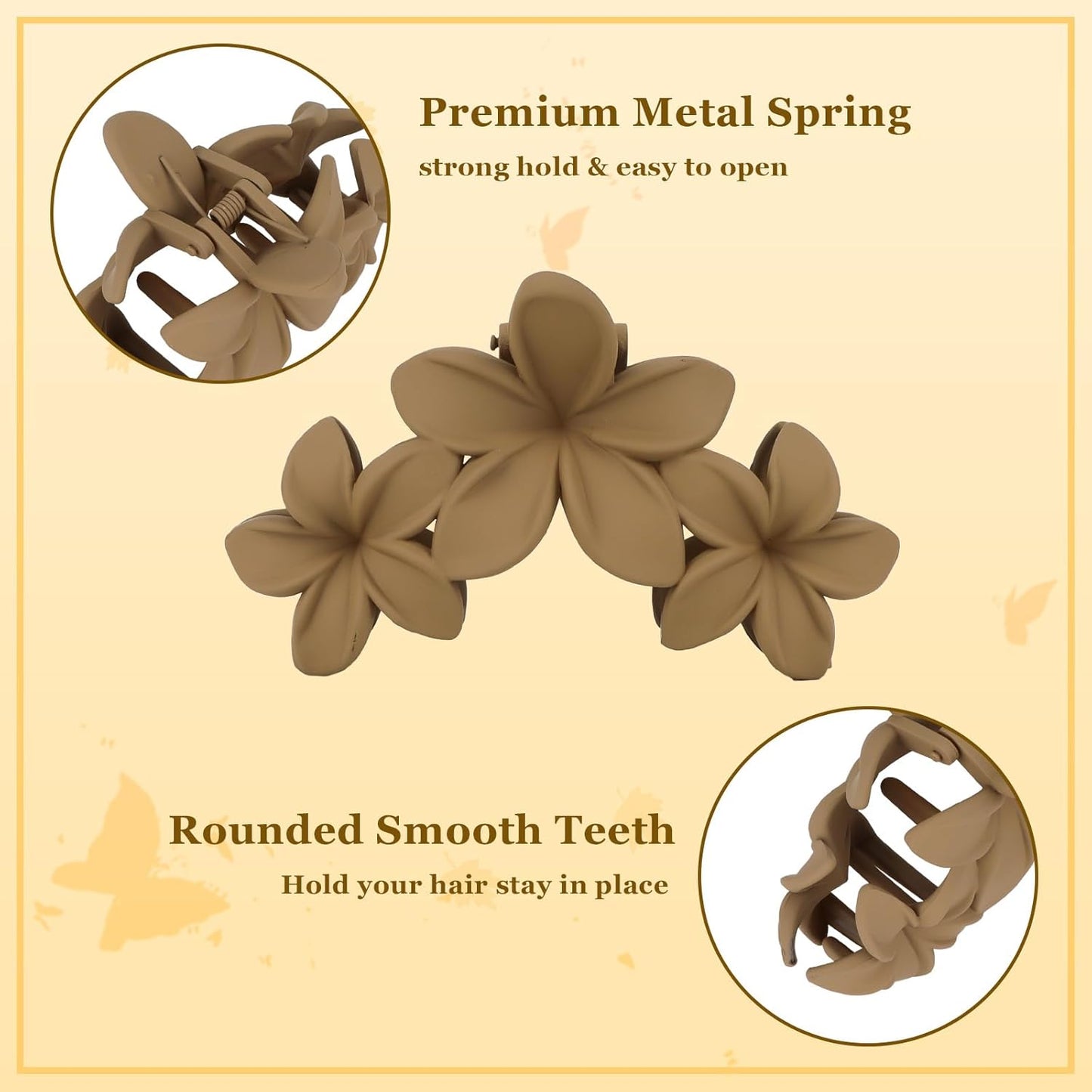 4 Pack Large Hair Clips 11.5cm Anti-Slip Strong Grip Hair Accessories for Women