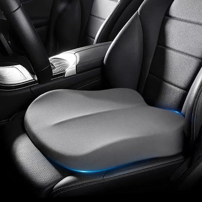 Memory Foam Car Seat Cushion 42x42x10cm Grey - Comfortable Support for Car Seats