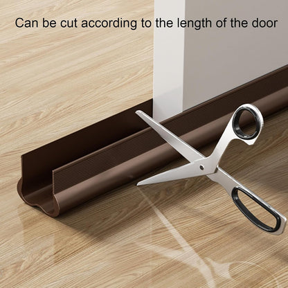Adjustable Draft Stopper Door Strip Cushion Double Sided Draft Guard Durable Insulation 93cm Brown