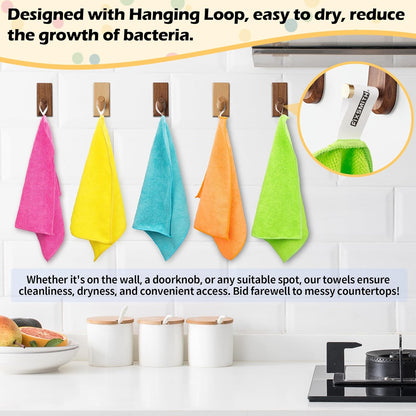 Microfiber Cleaning Cloth - Pack of 8, Size: 12 x 16 in& Microfiber Cleaning Cloth, 20 Pack Cleaning Rags, Cleaning Towels for Housekeeping