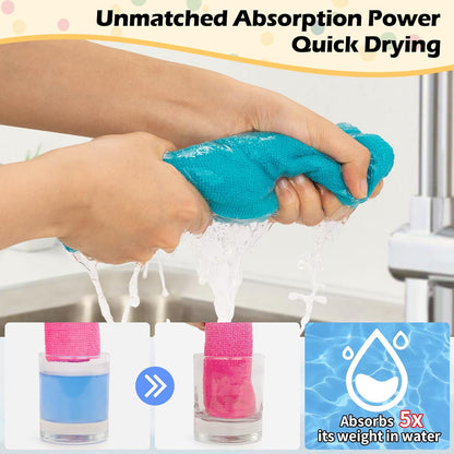 Microfiber Cleaning Cloth - Pack of 8, Size: 12 x 16 in& Microfiber Cleaning Cloth, 20 Pack Cleaning Rags, Cleaning Towels for Housekeeping