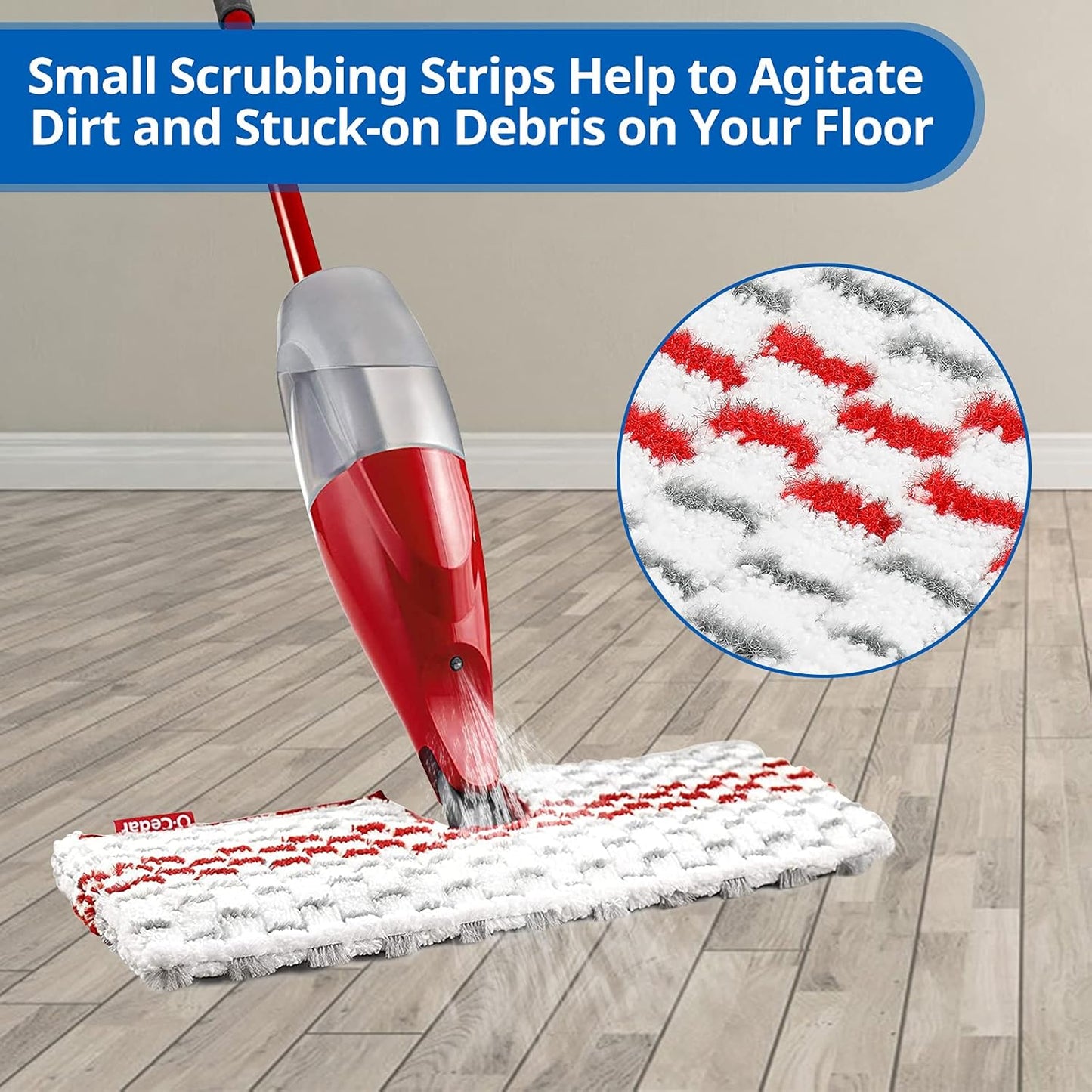 6 Pack Washable Microfiber Spray Mop Refills Compatible with O-Cedar ProMist MAX Spray Replacement Mop Pads