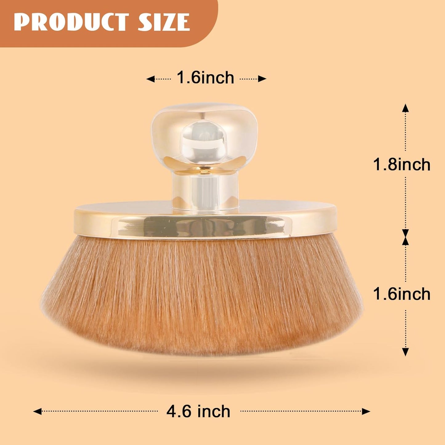 Extra Large Body Makeup Brush for Self Tanner – 115mm Wide Oval Kabuki Body Brush for Bronzer Blend & Blur, Vegan Fiber Self Tanning Brush for Legs & Body with Drawstring Bag by