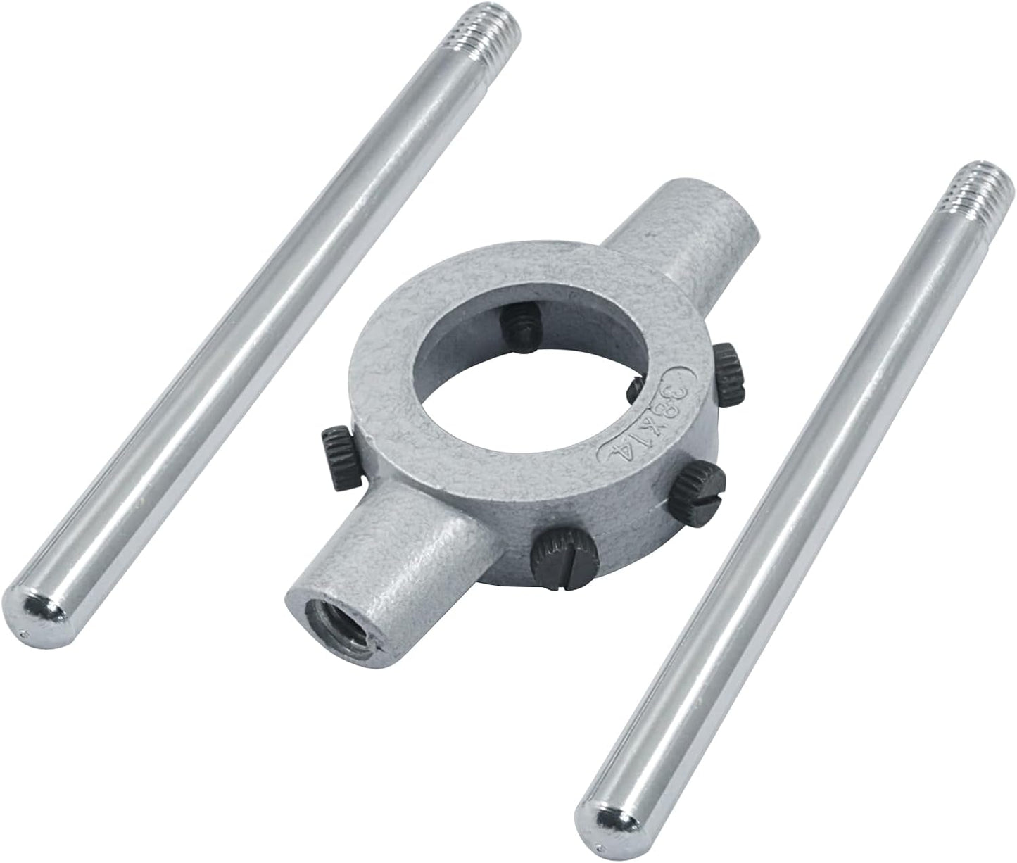 1-1/2 Inch (38mm) Die Stock Handle Wrench, M12-M14 Adjustable Die Wrench Handle Holder, Heavy Duty Round Die Holder