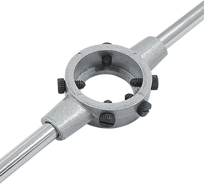 1-1/2 Inch (38mm) Die Stock Handle Wrench, M12-M14 Adjustable Die Wrench Handle Holder, Heavy Duty Round Die Holder