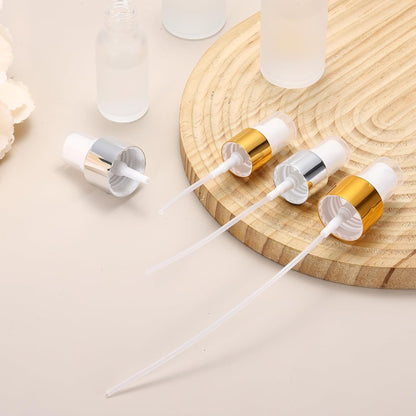 24 Pcs Gold White Spray Top, 24/410 Fine Mist Sprayer Reusable Replacement Spray Bottle Pump Plastic Top for Cosmetic Perfume and Body Sprays Bottle
