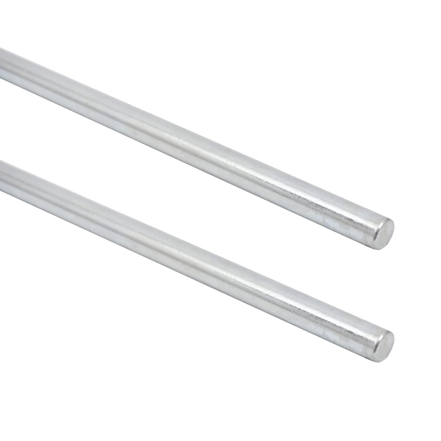 (2+4 Pack) 1/2" x 36" Zinc Plated Steel Rods and 1/2" Bore Solid Steel Shaft Collars, Durable Shaft and Collars Suitable for Machinery and Industrial Use