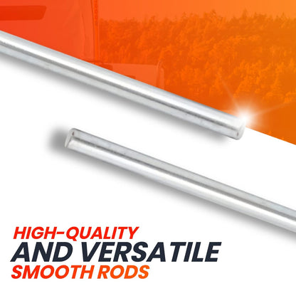 (2+4 Pack) 1/2" x 36" Zinc Plated Steel Rods and 1/2" Bore Solid Steel Shaft Collars, Durable Shaft and Collars Suitable for Machinery and Industrial Use