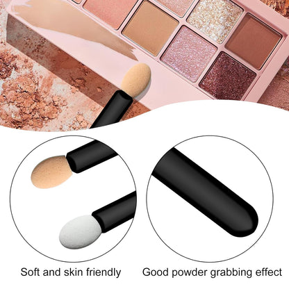 Eyeshadow Applicators Sponge Tip,120 Pcs Small Disposable Eye Shadow Applicators Sticks Double Sided 1.57Inch Portable Travel Mini Eye Makeup Brushes Short Eyeshadow Brushs for Makeup,Nail Art