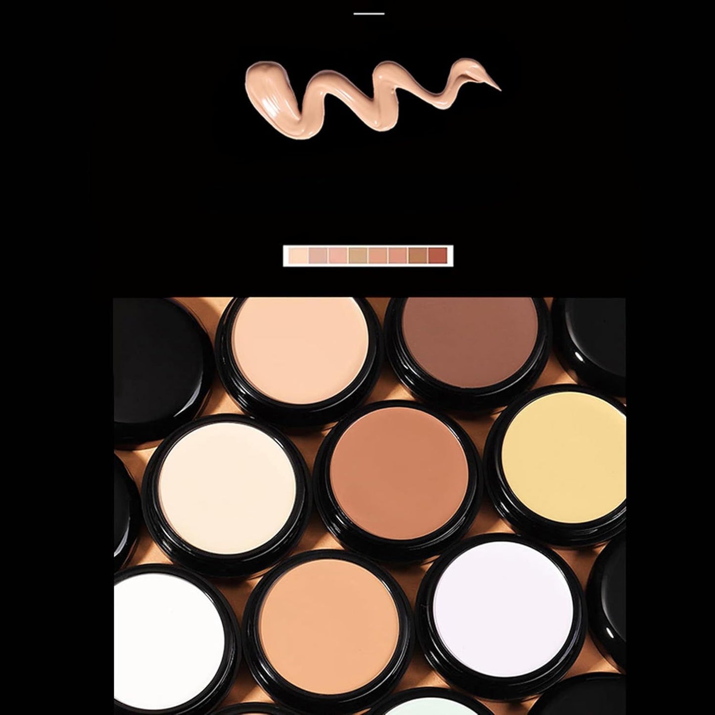 Single Color Face Makeup Concealer Foundation Palette Creamy Moisturizing 0.49oz (Green)