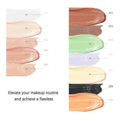 Single Color Face Makeup Concealer Foundation Palette Creamy Moisturizing 0.49oz (Green)