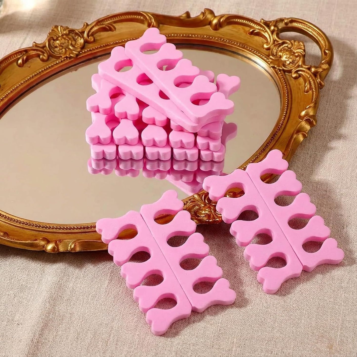 20 Pack Sponge Toe Separators, Toe Separators Set/Soft Foam Toe Separator, Flexible Toe Spacers for Pedicures Toe Dividers for Women Nail Art Pedicure Manicure (3.94x1.38'')