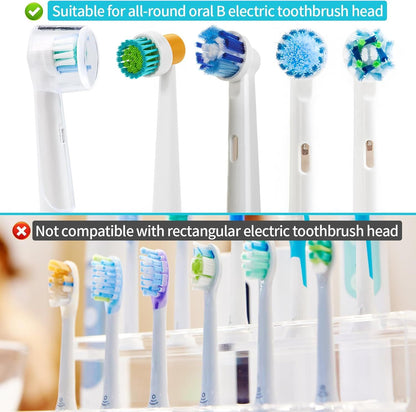 Toothbrush Head Covers Compatible with Oral-B Braun Replacement Brush Heads, Clear Toothbrush Protection Cover, Tooth Brush Head Covers for Home, Travel and Everyday Use(10 PCS)