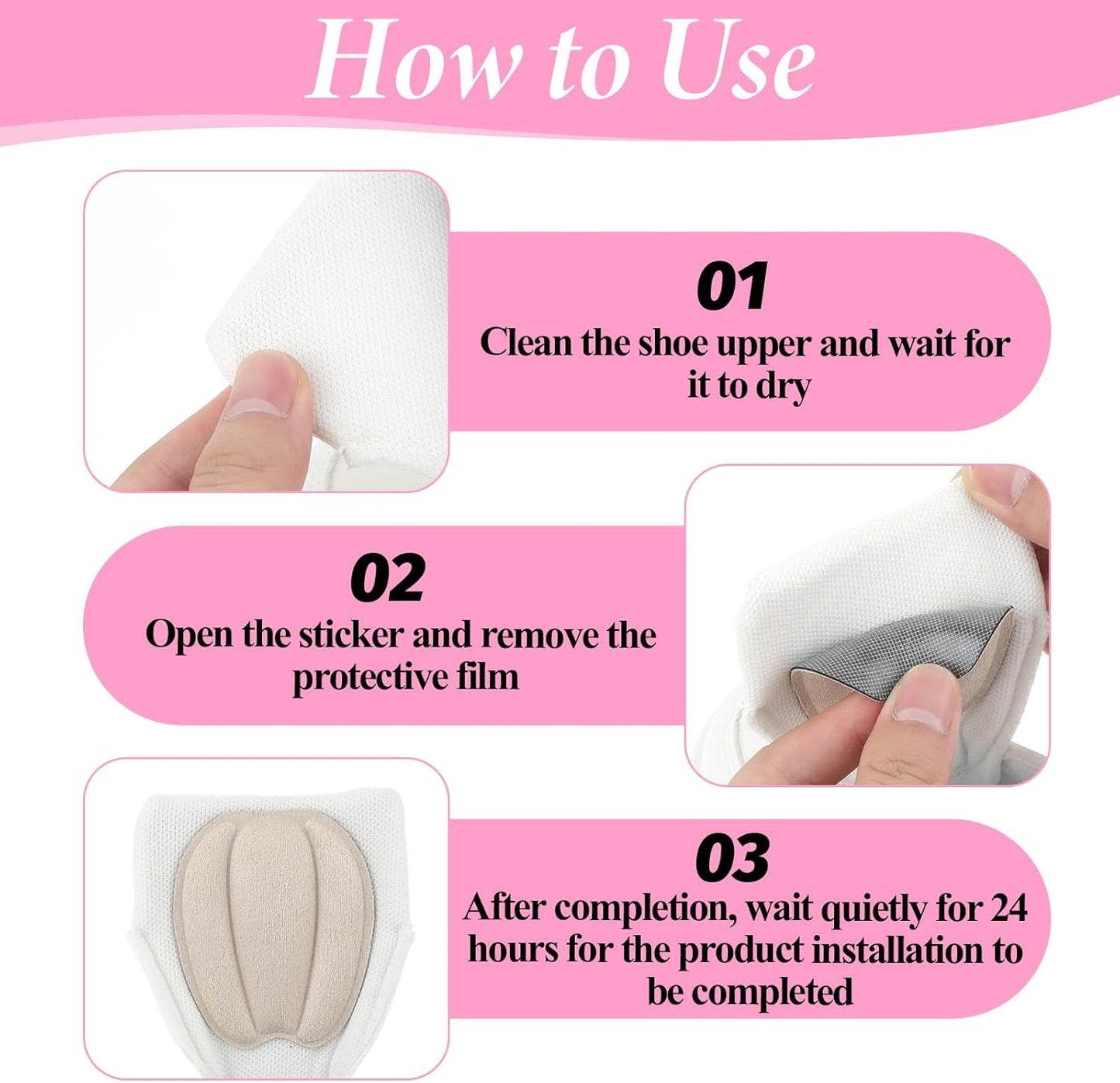 3 Pairs Tongue Pads for Shoe Too Big, Non Slip Tongue Cushion Insert for Loose Shoe Size Reducer Heel Pads Grips Cushion Inserts Replacement Shoes Filler for Men Women (Beige)