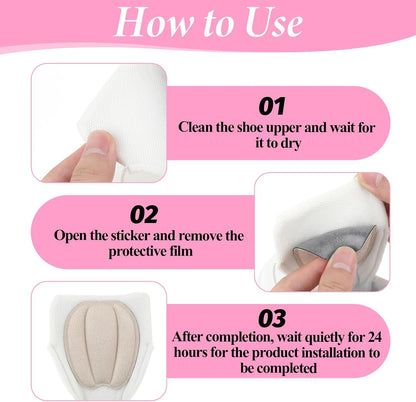 3 Pairs Tongue Pads for Shoe Too Big, Non Slip Tongue Cushion Insert for Loose Shoe Size Reducer Heel Pads Grips Cushion Inserts Replacement Shoes Filler for Men Women (Beige)