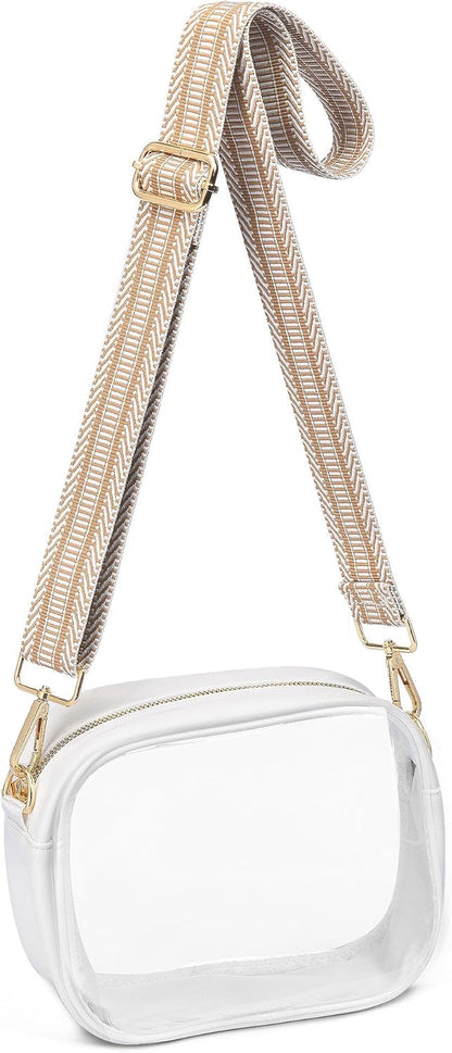 Clear Bag for Stadium Events, Clear Purse for Women Stadium Crossbody, Transparent Bag for Concert Sport Festival Fans