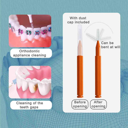 100pcs Interdental Brhes Dental Cleaning Tools Tooth Floss Picks Oral Hygiene Toothpicks