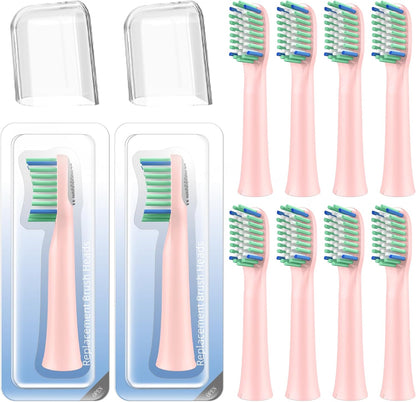 10 Pack Toothbrh Replacement Heads Compatible with Rtauys M5 Sonic Electric Toothbrh (Pink, 10 Count(Pack of 1))