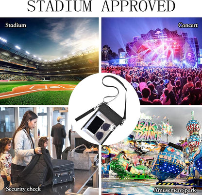 Clear Stadium Approved Crossbody Bag Transparent Tote Purse for Work Concert Sports