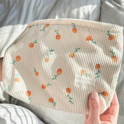 2 Pieces Large Corduroy Cosmetic Bag 10.23INCH Makeup Bag, Cosmetic Bags for Women Cute Large Capacity Make up Bags Travel Toiletry Aesthetic Skincare Brushes Storage Organizer for Women