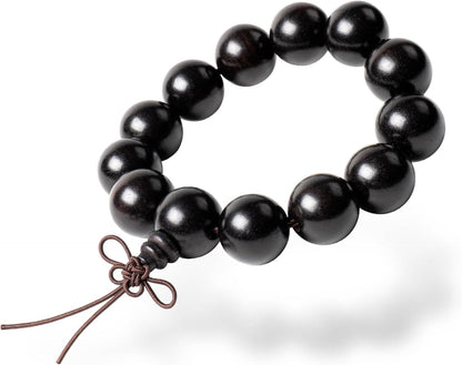 Eaglewood Mala Beads Bracelet - Handmade 108 8mm Prayer Beads for Men Women, Multilayer Wood Necklace Chain Bracelets, Buddhist Beads Elastic Wooden Prayer Beads for Meditation and Daily Wear