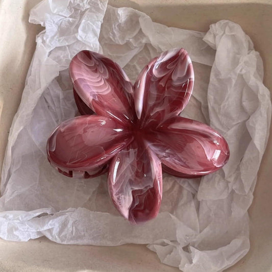 Pink 3D flower hair claw centerpiece