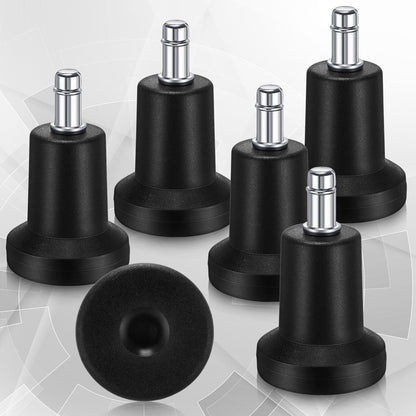 5 Pieces Bell Glides Replacement Office Chair Wheels Stopper Office Chair Swivel Caster Wheels Stool Bell Glides with Separate Self Adhesive Pads (High Profile)