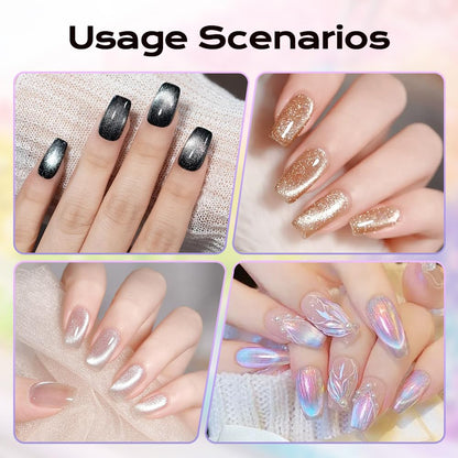 2026 New Rotating Cat Eye Magnet, Beginner-Friendly Nail Tool with Magnetic Force, Easy DIY Glossy Cat Eye Effect (Pink - Steel Ball)