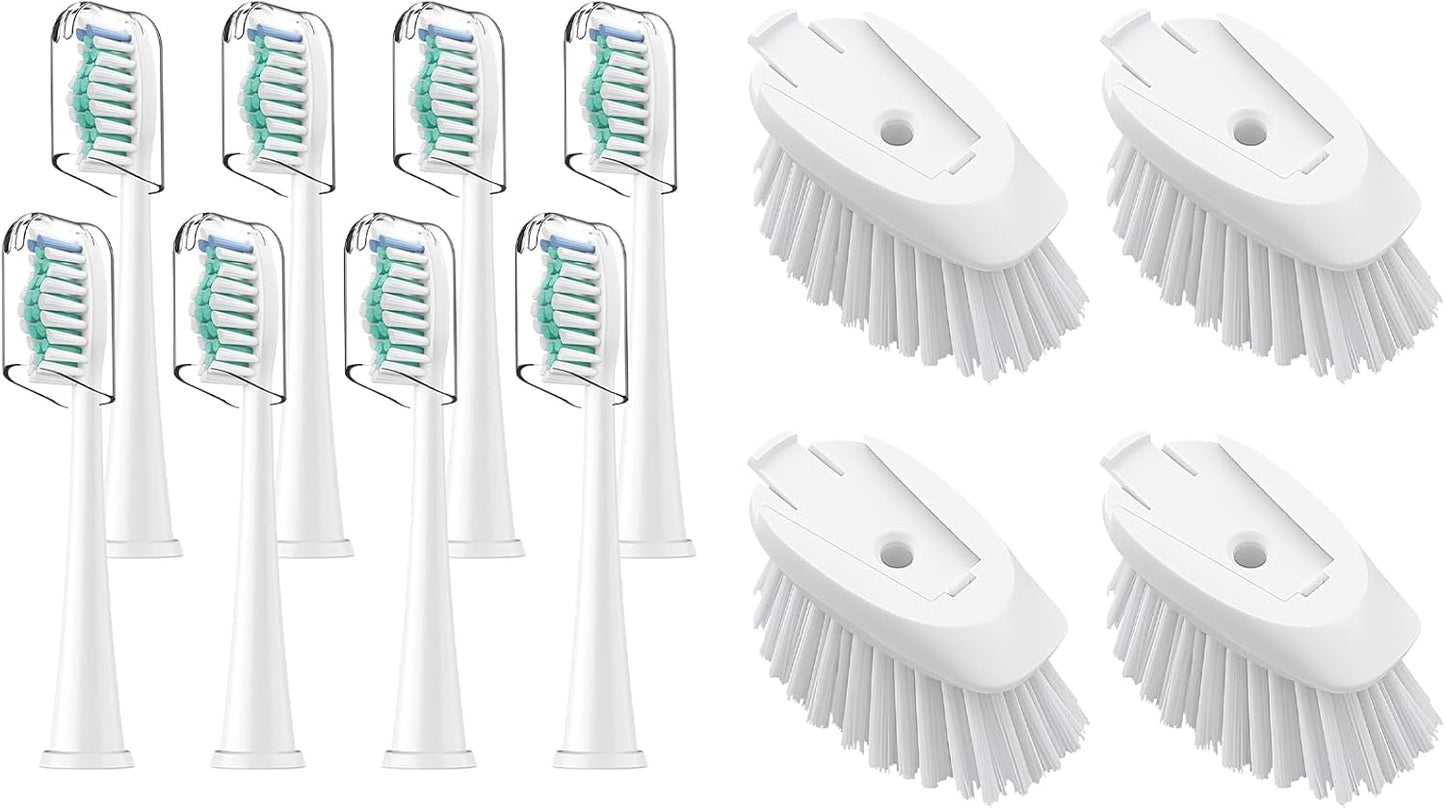 Toothbrh Heads & Dish Brh Refills 4 Pack OXO Dish Scrubber Philips Sonicare Soft Dupont Bristles Replacement Toothbrh Heads for Oral Care