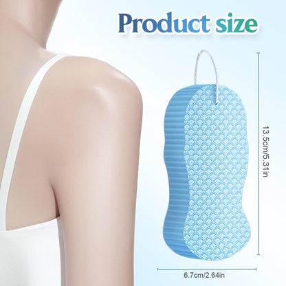 Magic Exfoliating Bath Sponge, Magic Exfoliating Body Scrubber Skin Friendly & Reusable for Adults Women and Men (4 Pcs)
