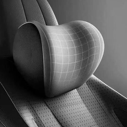 Car Headrest & Lumbar Support Cushion, Ergonomic Car Seat Headrest & Lumbar Cushion with Adjustable Strap for Neck Back Pain Relief, Car Head Rest and Lumbar Pillow Set (Black)