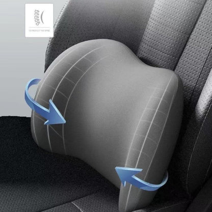 Car Headrest & Lumbar Support Cushion, Ergonomic Car Seat Headrest & Lumbar Cushion with Adjustable Strap for Neck Back Pain Relief, Car Head Rest and Lumbar Pillow Set (Black)