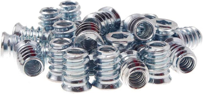 1/4-20 Hex Drive Threaded Inserts for Wood - 40 Pieces