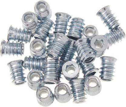 1/4-20 Hex Drive Threaded Inserts for Wood - 40 Pieces