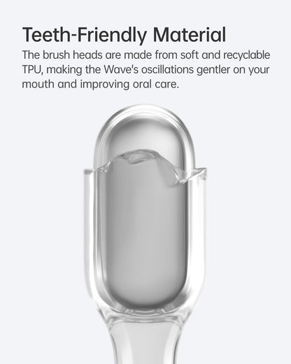 Cushioned Toothbrush Heads 6 Pack, New 2025 Version Replacement Heads Compatible with Wave/Wave Special Electric Toothbrush (Super-Clean)