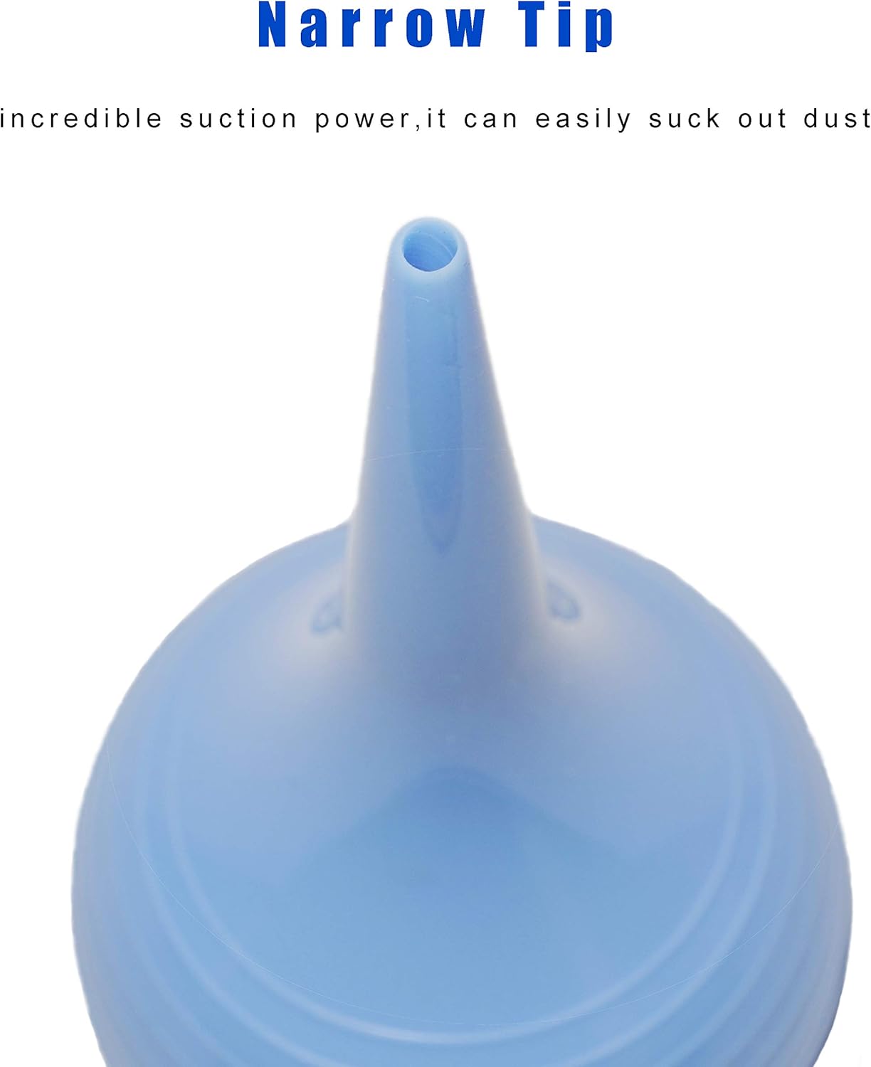 (90ml)Rubber Suction Ear Syringe, Hand Bulb Syringe Ear Washing Squeeze Bulb- Blue Smooth