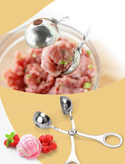 DodoBee Meatball Scoop Ball Maker, 2PCS Stainless Steel Meat Baller Tongs, Cake Pop Maker Meatball Scooper Cake Pop Scooper Melon Baller Rice Dough Ice Tongs for Kitchen Tools, Ball Size 1.38"&1.78"