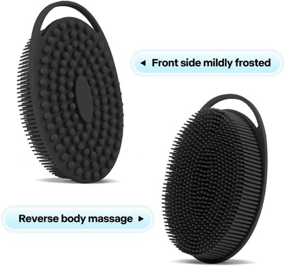 Silicone Body Scrubber, Set of 3 Soft, Exfoliating, Blood Circulation, Cleansing, Softening, All Skin Types, Manual, SKIN_CLEANING_BRUSH