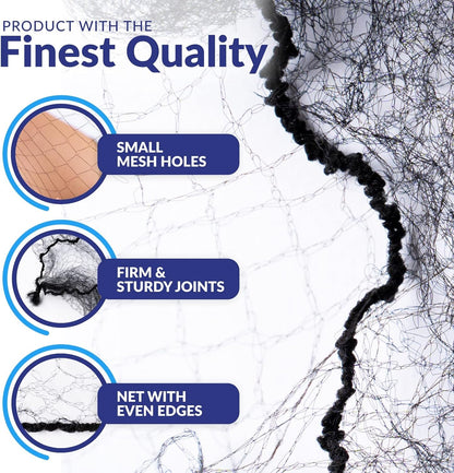 100Pcs Hair Net Black 24" Invisible Hair Nets for Women and Men - Perfect for Hair Bun, Sleeping, & Kitchen Food Service