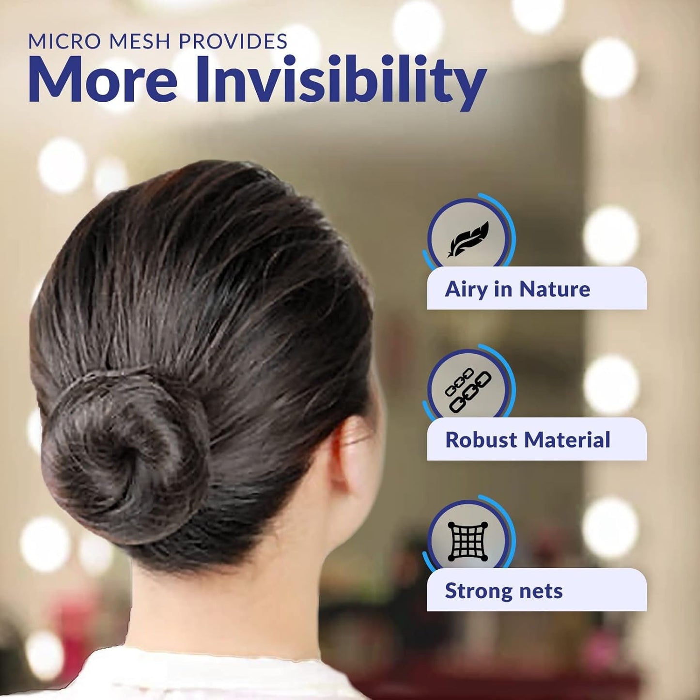 100Pcs Hair Net Black 24" Invisible Hair Nets for Women and Men - Perfect for Hair Bun, Sleeping, & Kitchen Food Service